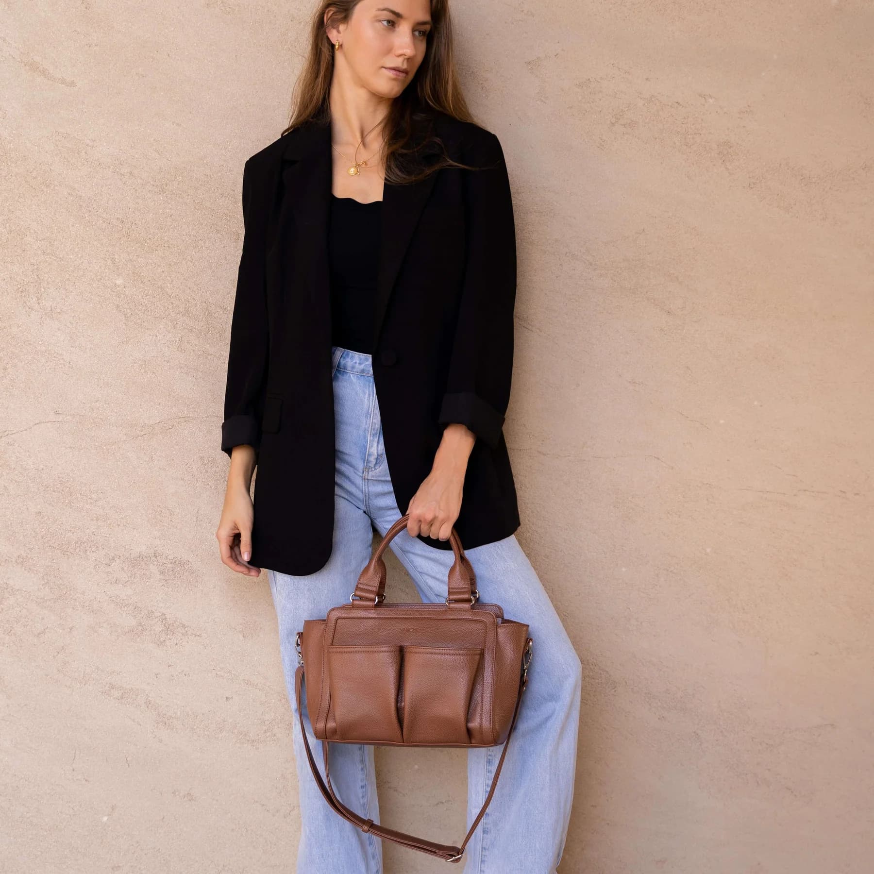 Sac Amelia tan — nuance chocolat