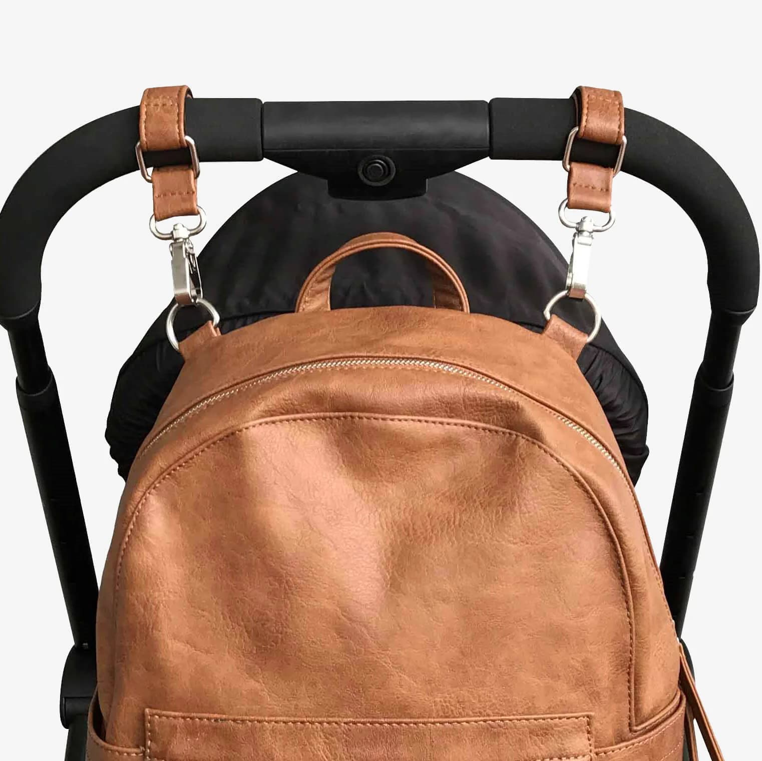 Bag Pram Clips - Tan