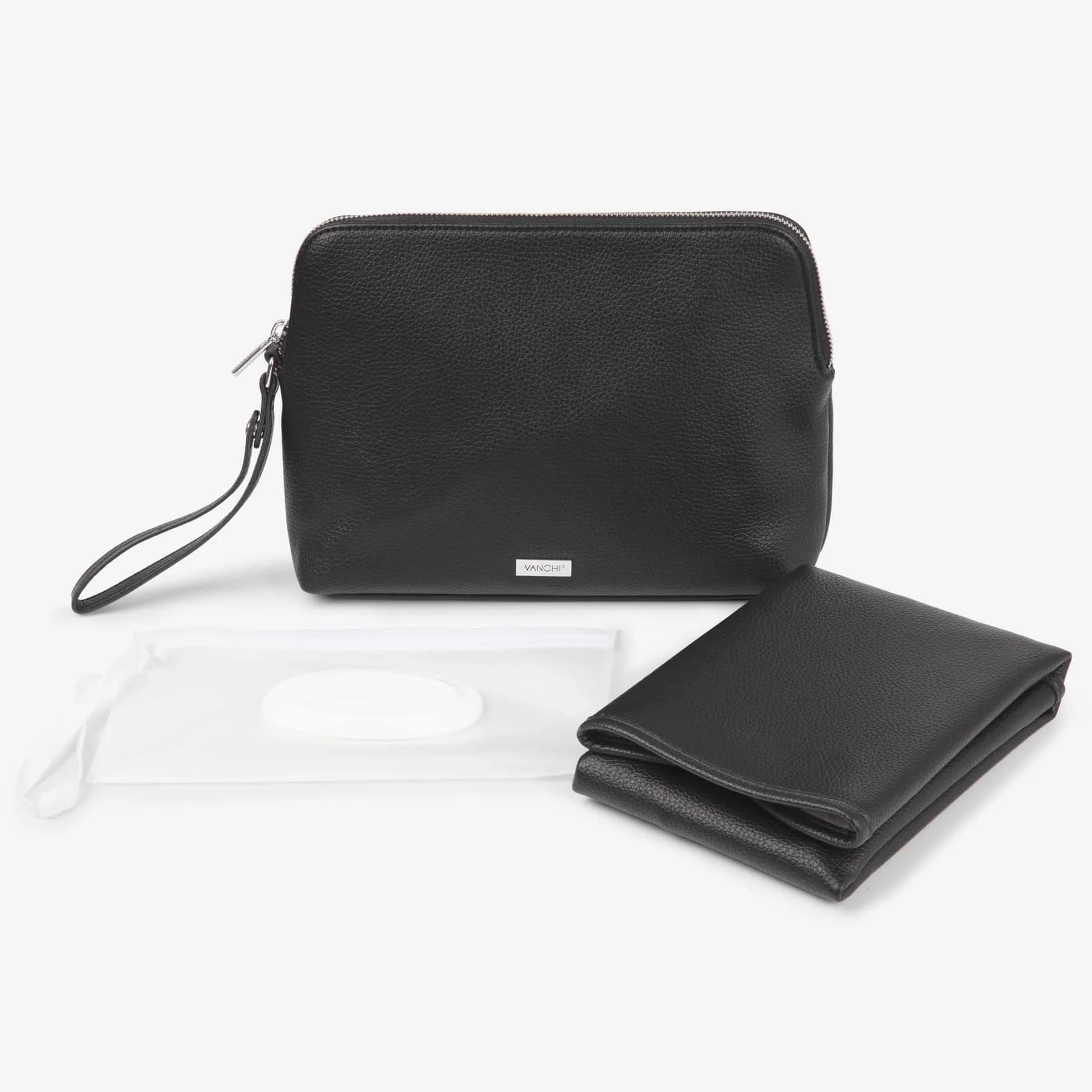Changing Pouch Nappy Clutch - Black